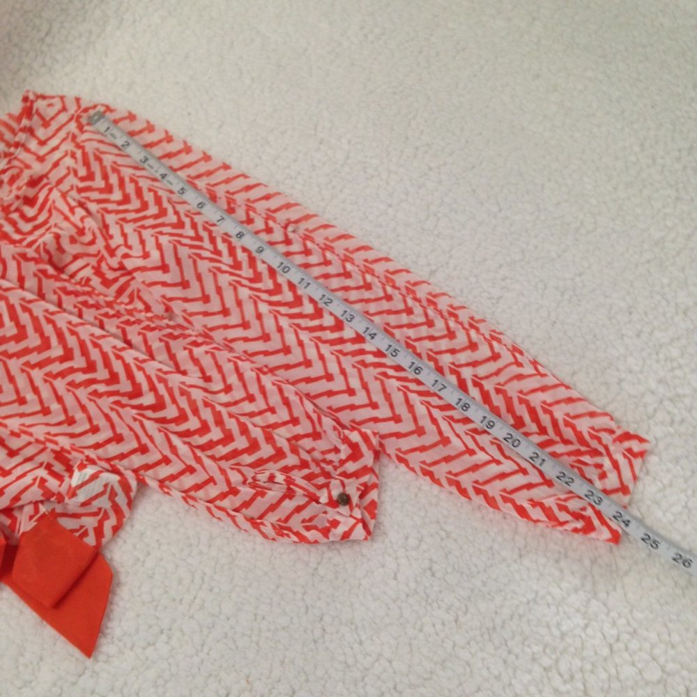 Umgee Sheer Split Back Split Sleeve Bow - image 6